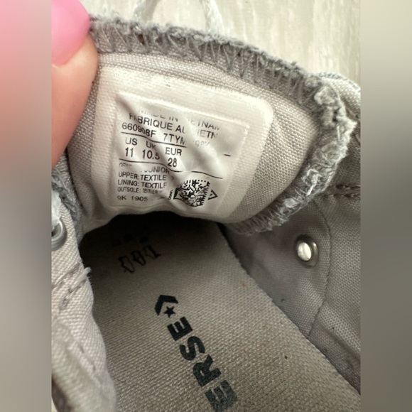 Converse All Star Madison Grey/Pink Girls Size 11 - Picture 9 of 10